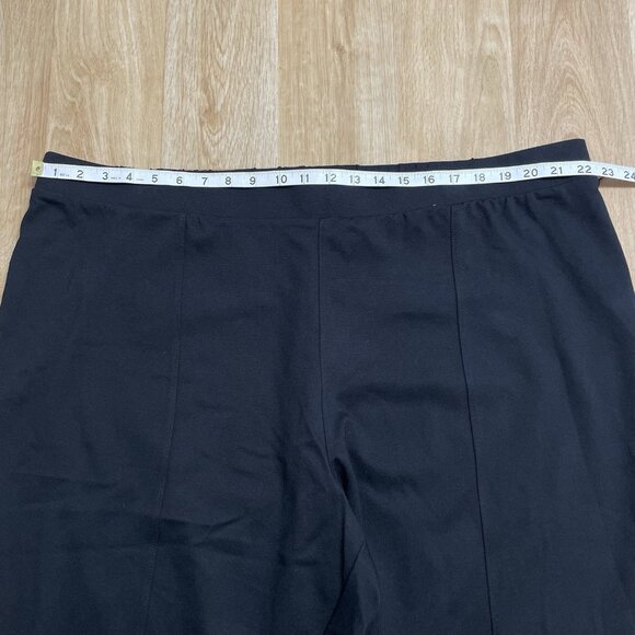 AVA & VIV PULL ON PANTS FRONT SEAM SPLIT HEM HIGH RISE STRETCH SIZE 2X BLACK - Picture 11 of 13